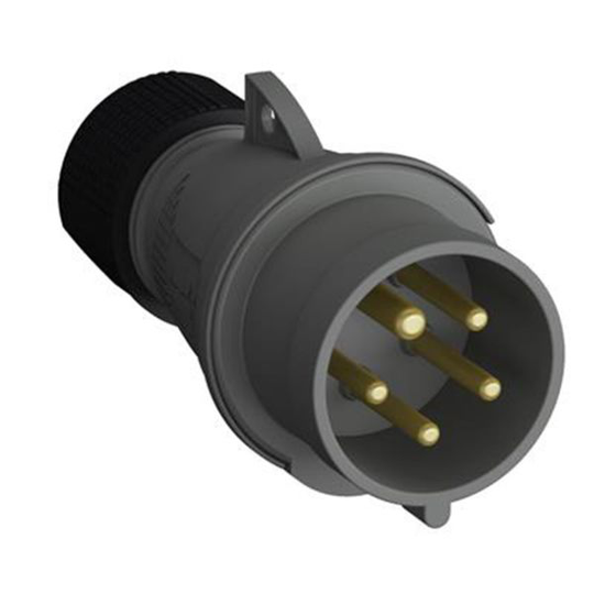 ABB 2CMA101962R1000 Pistotulppa 5-napainen, 16 A, CEE 416-P1, harmaa