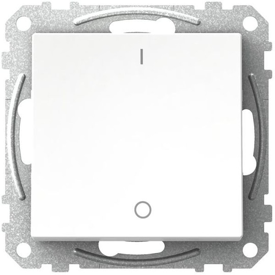 Schneider Electric Exxact WDE002106 Kytkin nelikulmainen keinuvipu, ilman kouria, valkoinen 2-napa