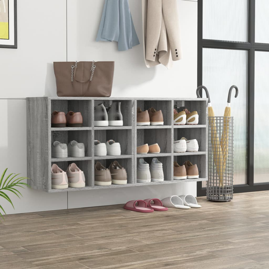 vidaXL Kenkäkaapit 2 kpl harmaa Sonoma 52,5x30x50 cm