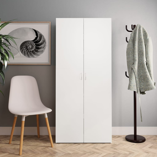 vidaXL Kenkäkaappi valkoinen ja Sonoma-tammi 80x35,5x180 cm lastulevy