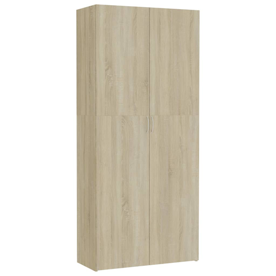 vidaXL Säilytyskaappi sonoma tammi 80x35,5x180 cm lastulevy