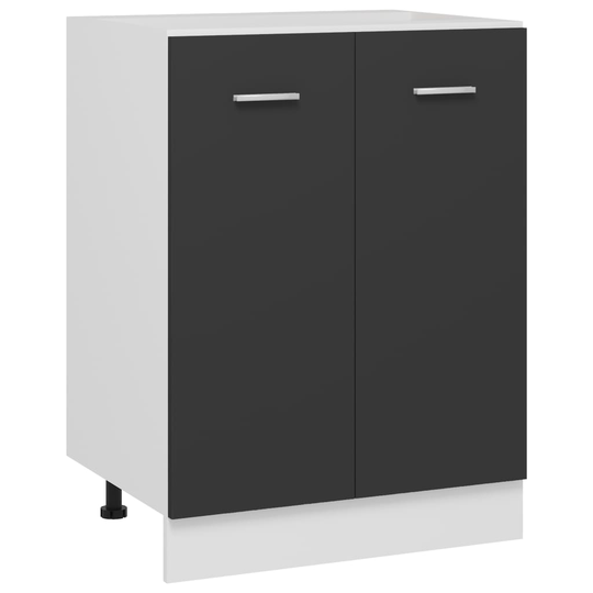 vidaXL Alakaappi harmaa 60x46x81,5 cm lastulevy
