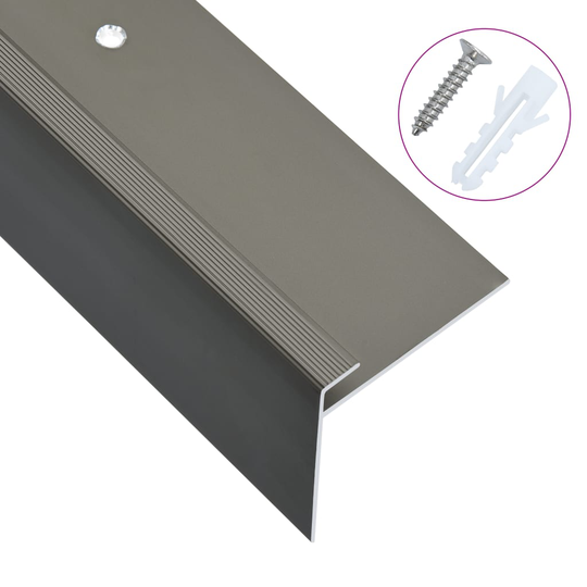 vidaXL F-muotoiset portaikon suojukset 15 kpl alumiini 90 cm ruskea