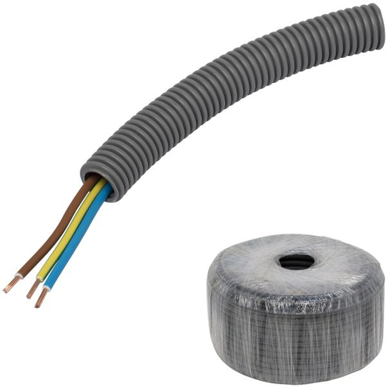 Pipelife FQ PowerFlex Kaapeli esireititetty, lämpötilaluokka II 100 m, 3G 2,5 mm², ulko-Ø16 mm