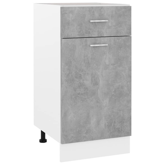 vidaXL Alalipastokaappi betoninharmaa 40x46x81,5 cm lastulevy