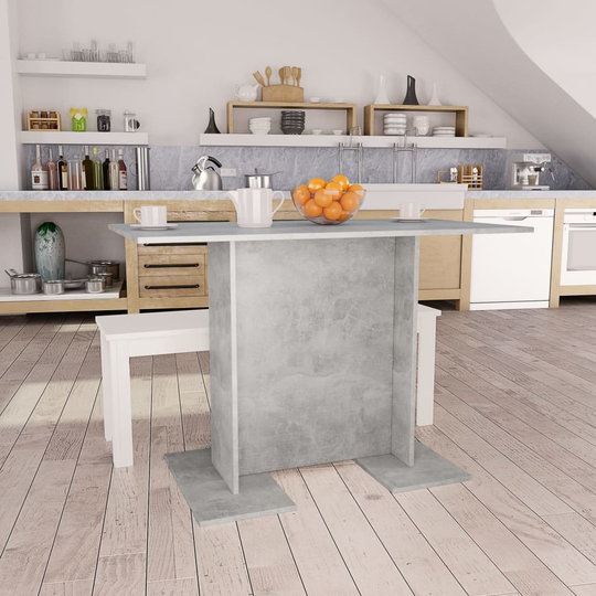 vidaXL Ruokapöytä betoninharmaa 110x60x75 cm lastulevy