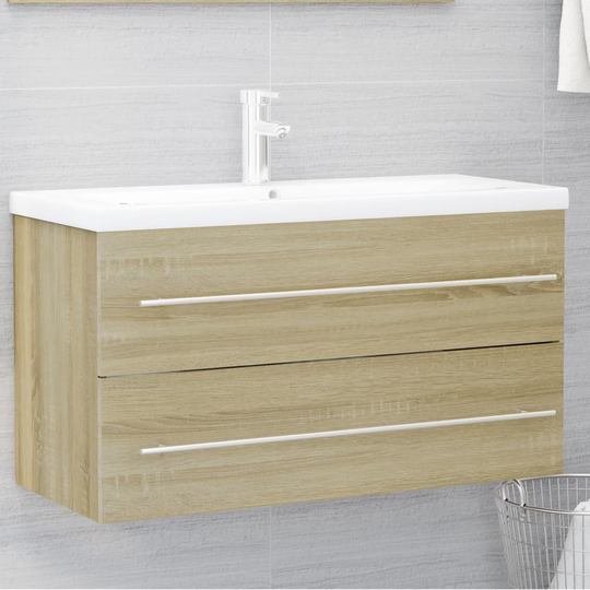 vidaXL Allaskaappi Sonoma-tammi 90x38,5x48 cm lastulevy