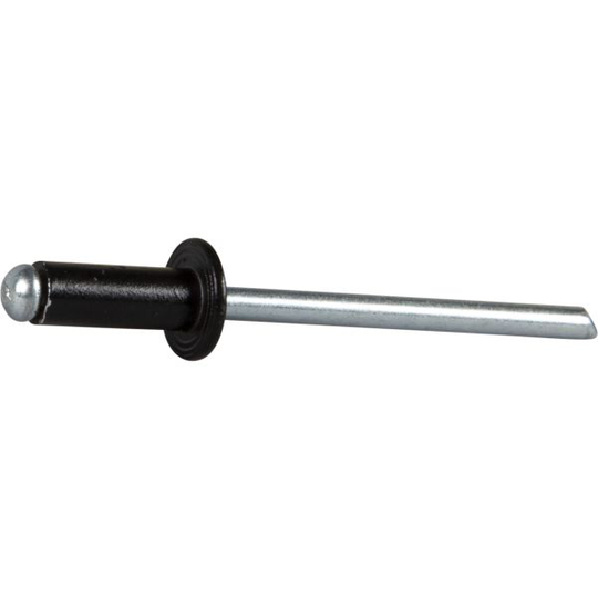 ESSVE 62741 Vetoniitit Ø4x10 mm, alumiini/teräs, avoin Musta, 600 kpl