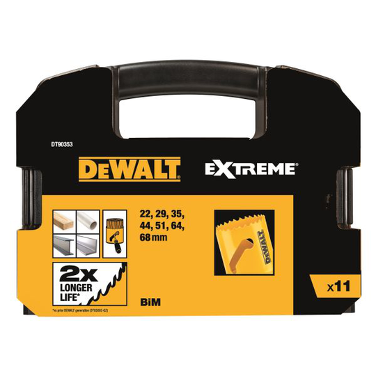 Dewalt DT90353-QZ Reikäsahasarja puulle, metallille ja muoville, 11 osaa