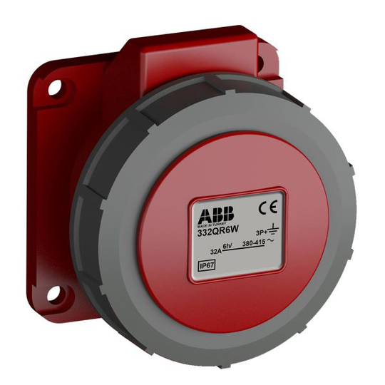 ABB 2CMA102376R1000 Paneelin ulostulo pikaliitettävä, tärinänkestävä Suora, 4-nastainen, 32 A
