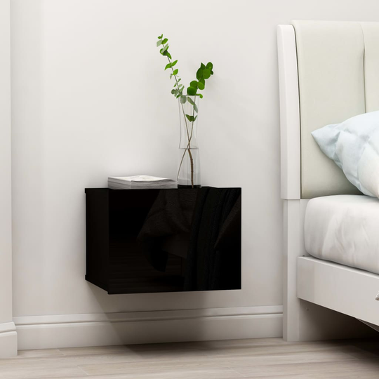 vidaXL Yöpöydät 2kpl musta 40x30x30 cm lastulevy