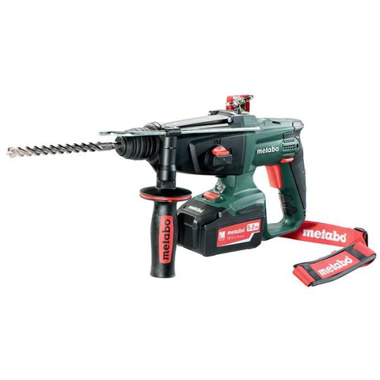 Metabo KHA 18 LTX Yhdistelmävasara 2 x 5,2 Ah:n akku ja laturi