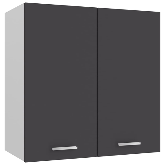 vidaXL Seinäkaappi harmaa 60x31x60 cm lastulevy