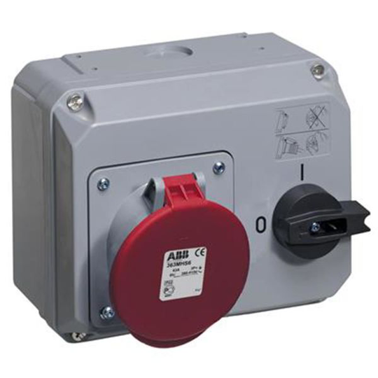 ABB 2CMA167721R1000 Seinäpistorasia IP44, 63 A, 400 V 3P+J