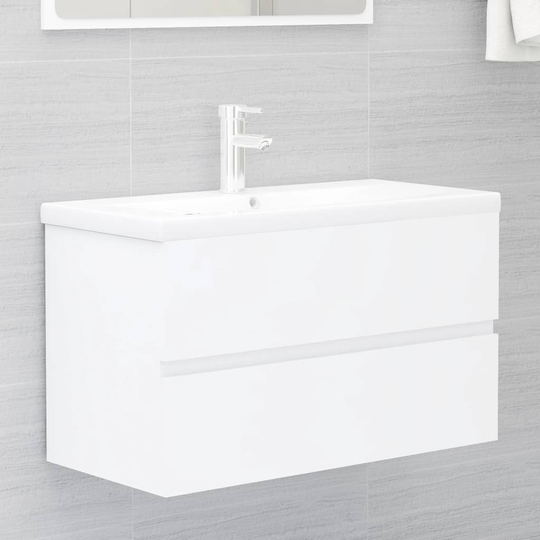 vidaXL Allaskaappi valkoinen 80x38,5x45 cm lastulevy