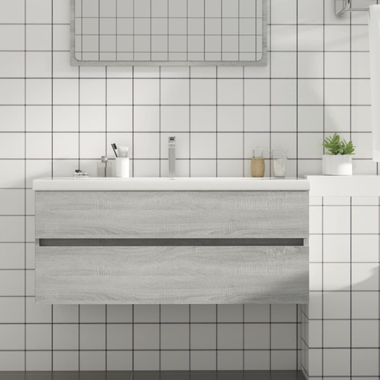 vidaXL Allaskaappi harmaa Sonoma 100x38,5x45 cm tekninen puu