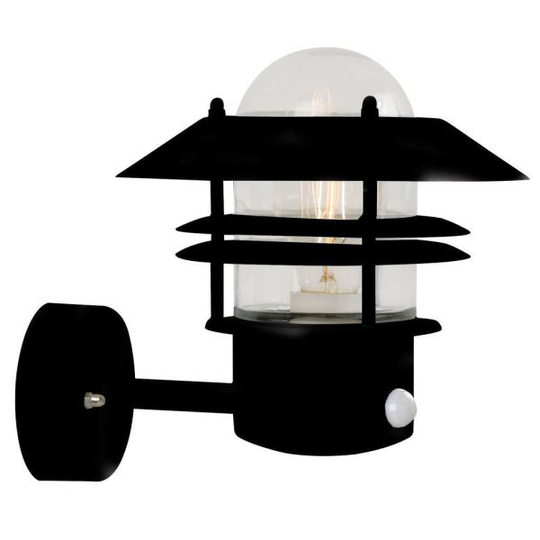 Nordlux BLOKHUS 25031003 Seinävalaisin anturi, E27, 60W, IP54 Musta