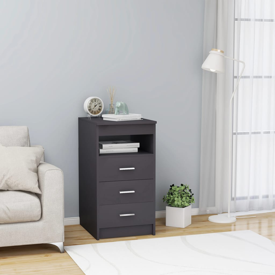 vidaXL Laatikosto harmaa 40x50x76 cm tekninen puu