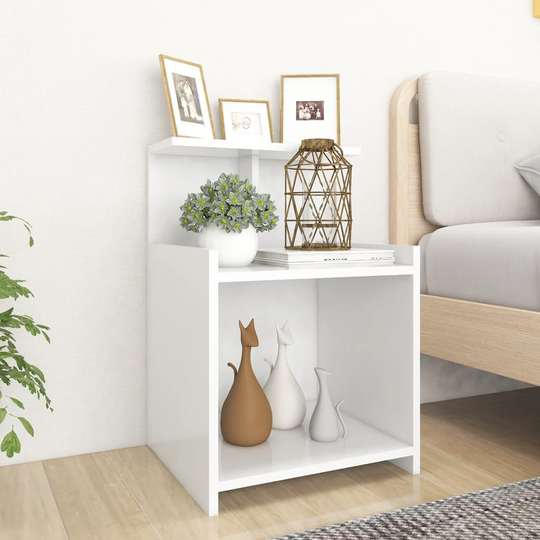 vidaXL Yöpöydät 2 kpl valkoinen 40x35x60 cm lastulevy