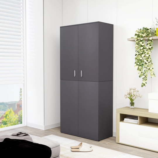 vidaXL Kenkäkaappi harmaa 80x39x178 cm lastulevy