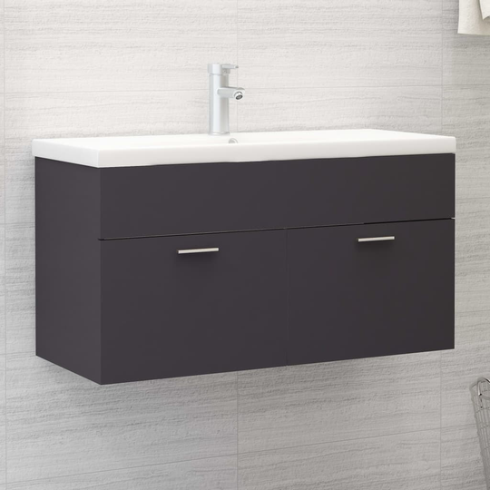 vidaXL Allaskaappi harmaa 90x38,5x46 cm lastulevy