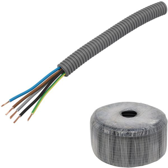 Pipelife FQ PowerFlex Kaapeli esireititetty, lämpötilaluokka II 100 m, 5G 1,5 mm², ulko-Ø16 mm