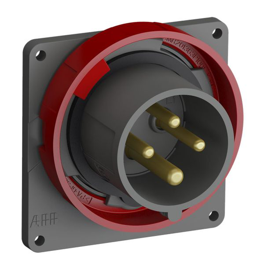 ABB 2CMA101264R1000 Kojevastake IP67 Punainen, 16 A, 4-napainen, 90 mm