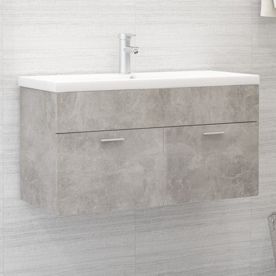 vidaXL Allaskaappi betoninharmaa 90x38,5x46 cm lastulevy
