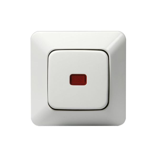 ABB 1066UK2 Kytkin upotettava, IP20, maalarinvalkoinen, valaistuksen kanssa Porras