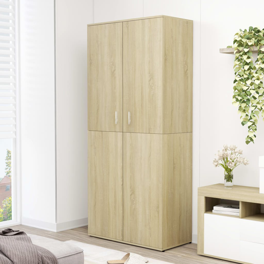 vidaXL Kenkäkaappi Sonoma-tammi 80x39x178 cm lastulevy