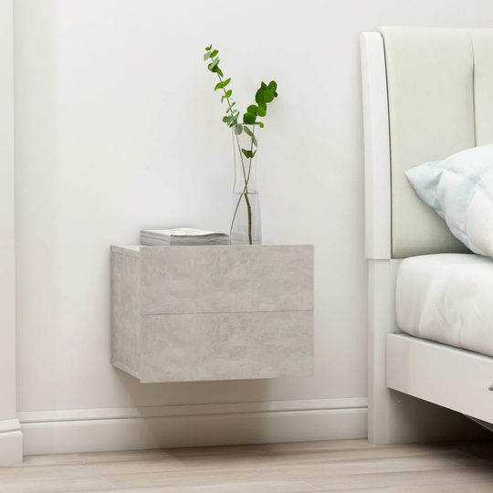 vidaXL Yöpöytä betoninharmaa 40x30x30 cm lastulevy