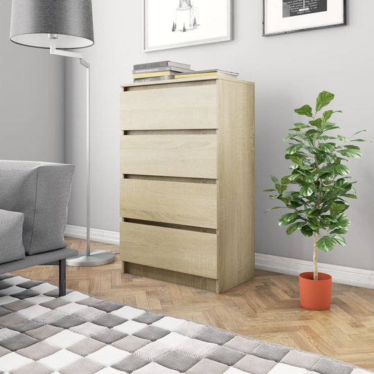 vidaXL Senkki Sonoma-tammi 60x35x98,5 cm tekninen puu