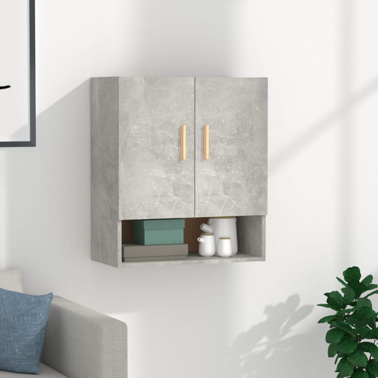 vidaXL Seinäkaappi betoninharmaa 60x31x70 cm tekninen puu