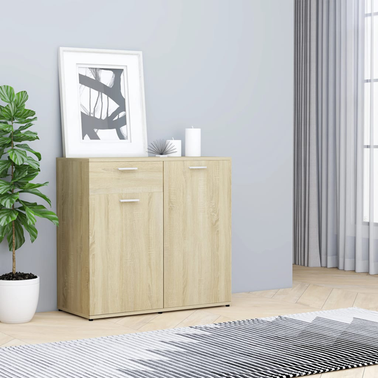 vidaXL Senkki Sonoma-tammi 80x36x75 cm lastulevy