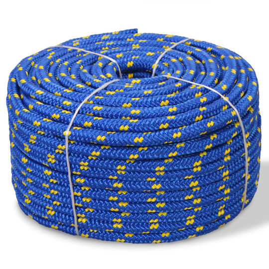 vidaXL Veneköysi Polypropeeni 18 mm 50 m Sininen