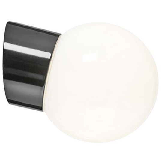 Ifö Electric 6044-840-16 Seinävalaisin kiiltävä, viisto, IP54, LED Musta