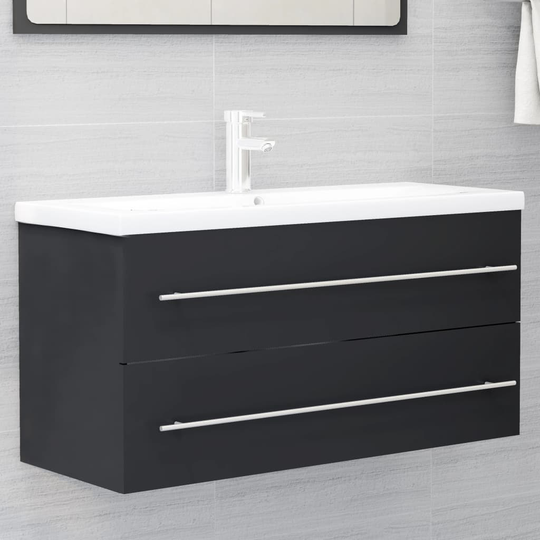 vidaXL Allaskaappi harmaa 100x38,5x48 cm lastulevy