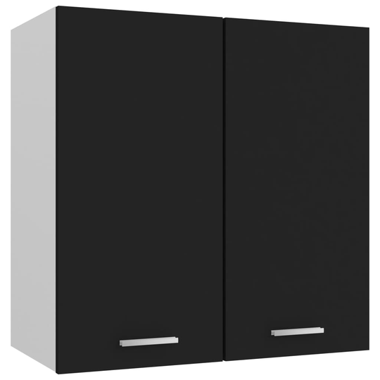 vidaXL Seinäkaappi musta 60x31x60 cm lastulevy