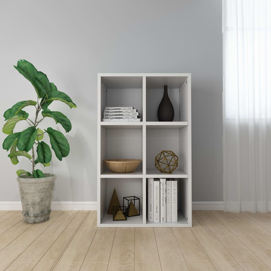 vidaXL Kirjahylly/senkki valkoinen 66x30x97,8 cm lastulevy