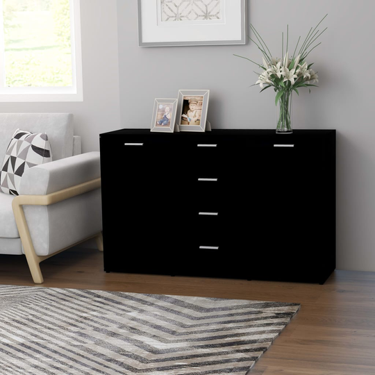 vidaXL Senkki musta 120x35,5x75 cm lastulevy
