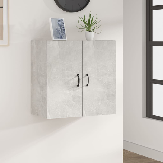 vidaXL Seinäkaappi betoninharmaa 60x31x60 cm tekninen puu