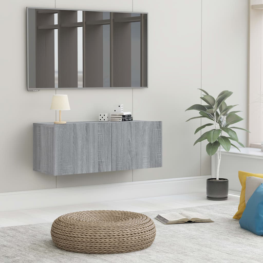 vidaXL TV-taso harmaa Sonoma 80x30x30 cm tekninen puu
