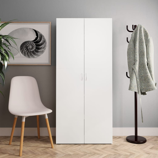 vidaXL Kenkäkaappi valkoinen 80x35,5x180 cm lastulevy