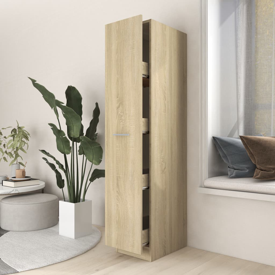 vidaXL Apteekkarinkaappi Sonoma-tammi 30x42,5x150 cm lastulevy