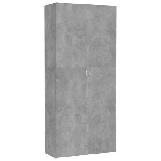 vidaXL Säilytyskaappi betoninharmaa 80x35,5x180 cm lastulevy