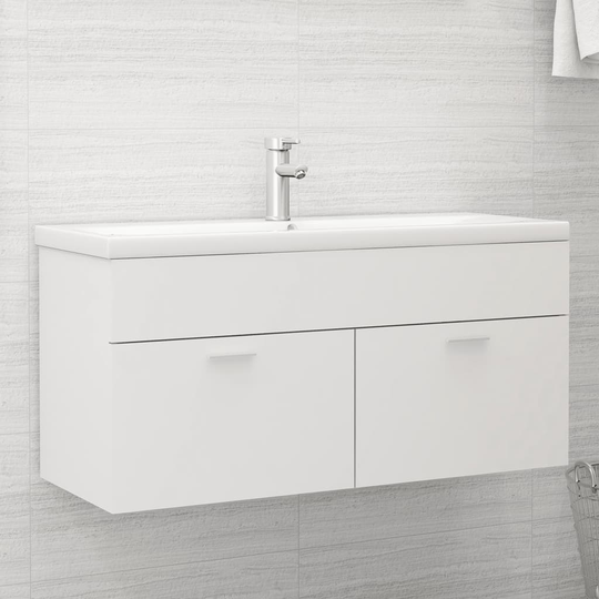 vidaXL Allaskaappi valkoinen 100x38,5x46 cm lastulevy