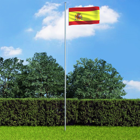 vidaXL Espanjan lippu ja tanko alumiini 6,2 m