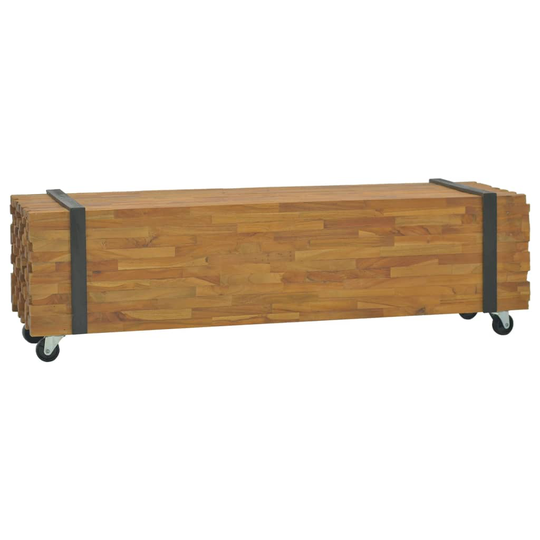vidaXL TV-taso 110x30x32,5 cm täysi tiikki