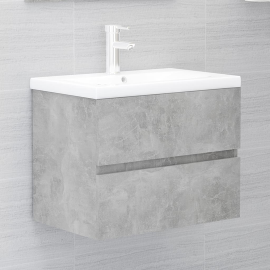 vidaXL Allaskaappi betoninharmaa 60x38,5x45 cm lastulevy