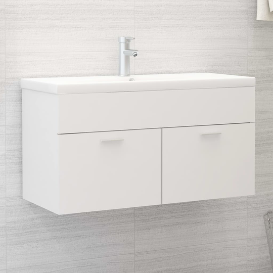 vidaXL Allaskaappi valkoinen 90x38,5x46 cm lastulevy